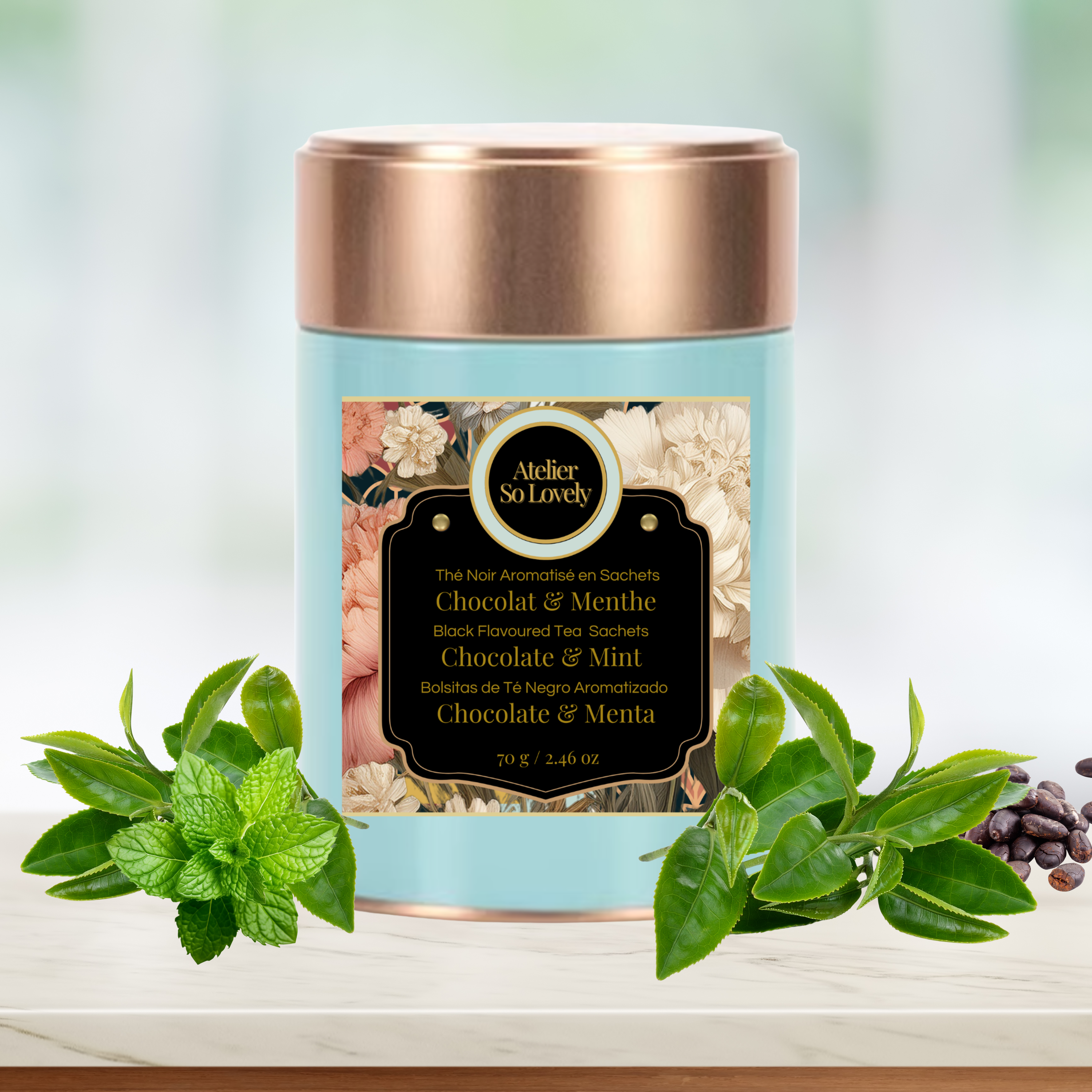 Chocolate Mint Black Tea | Dessert Tea | Atelier So Lovely – www
