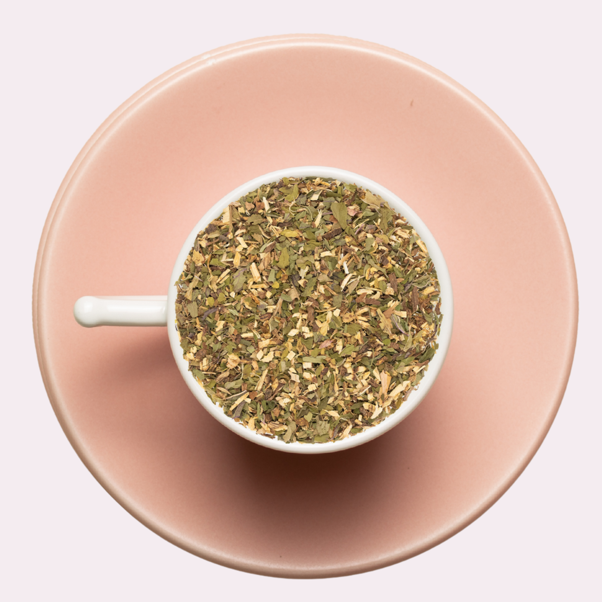 "Herbal infusion with peppermint and licorice root – organic tisane in eco packaging